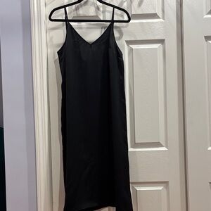 a new day Elegant Black Midi slip on camisole Dress